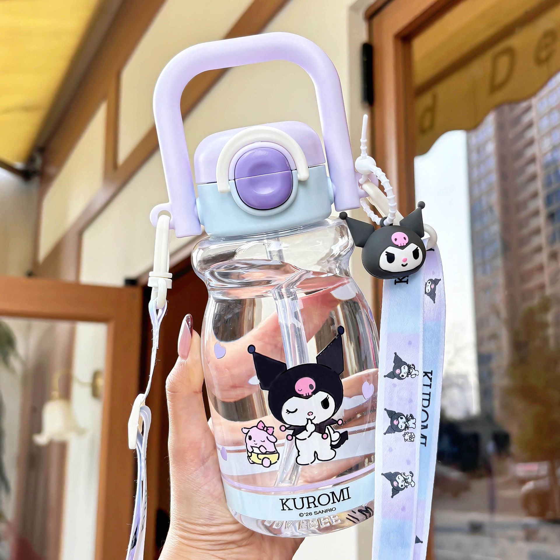 Sanliogou taza de agua para niños verano nuevo tipo de taza de paja de doble bebida de gran capacidad para estudiantes en la escuela especial hervidor de agua de tramo inclinado
