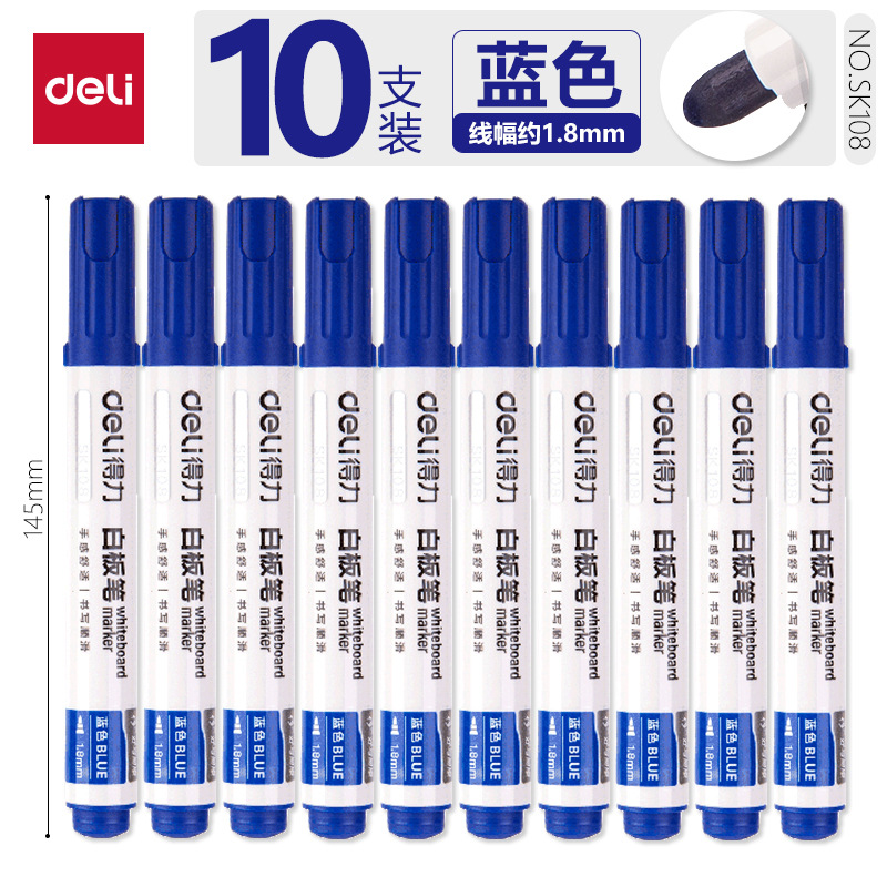 Delit Oil-based Whiteboard lápiz de secado rápido impermeable de gran capacidad sin decoloración lápiz de marca de cabeza gruesa lápiz de cabeza grande tinta de aceite