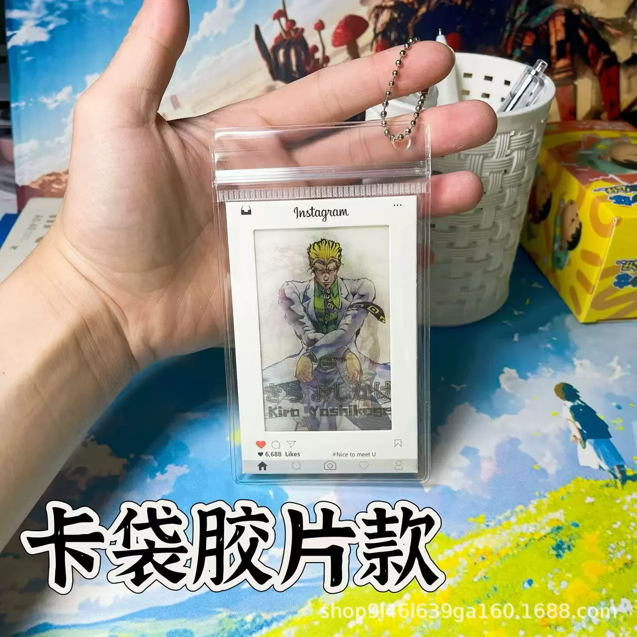 JoJo's удивительное приключение тёрочная карта пустой лента Джотаро Цулун кулон-брелок для друзей