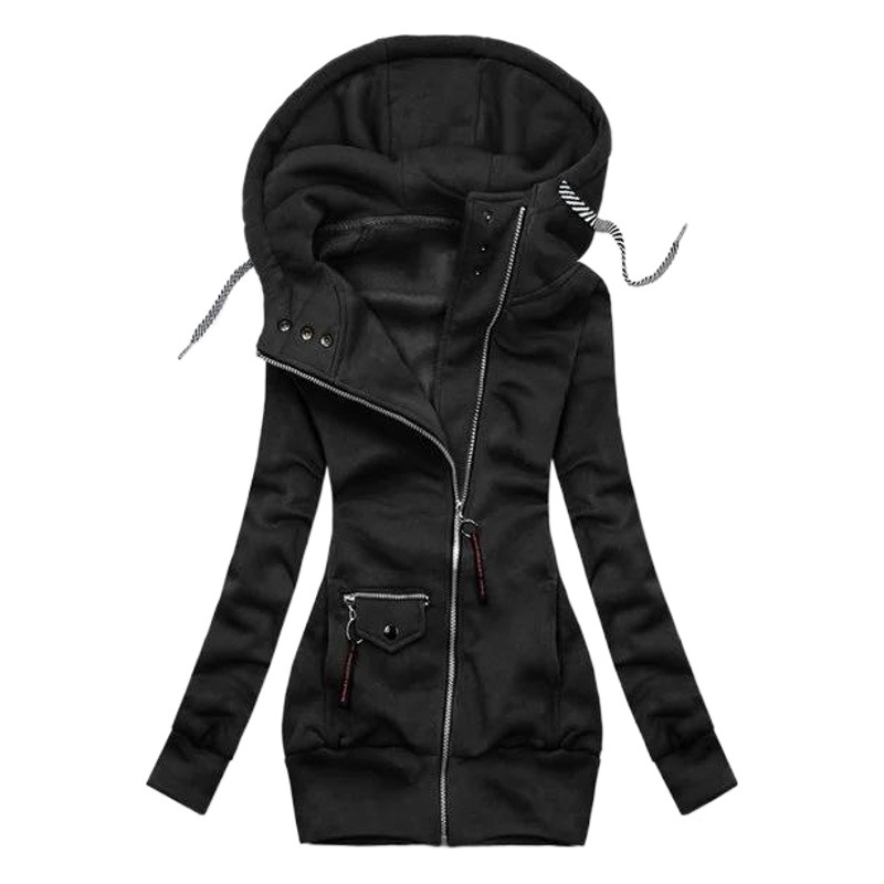 Chaqueta Deportiva con Capucha y Cordón Ajustable, Diseño Patchwork, Otoño-Invierno 2023, Producto Nuevo Transfronterizo para Amazon y Sitios Independientes image 1