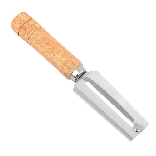 Wholesale stainless steel wooden handle sugar cane knife melon planer planer pineapple knife cane knife melon fruit peeling knife