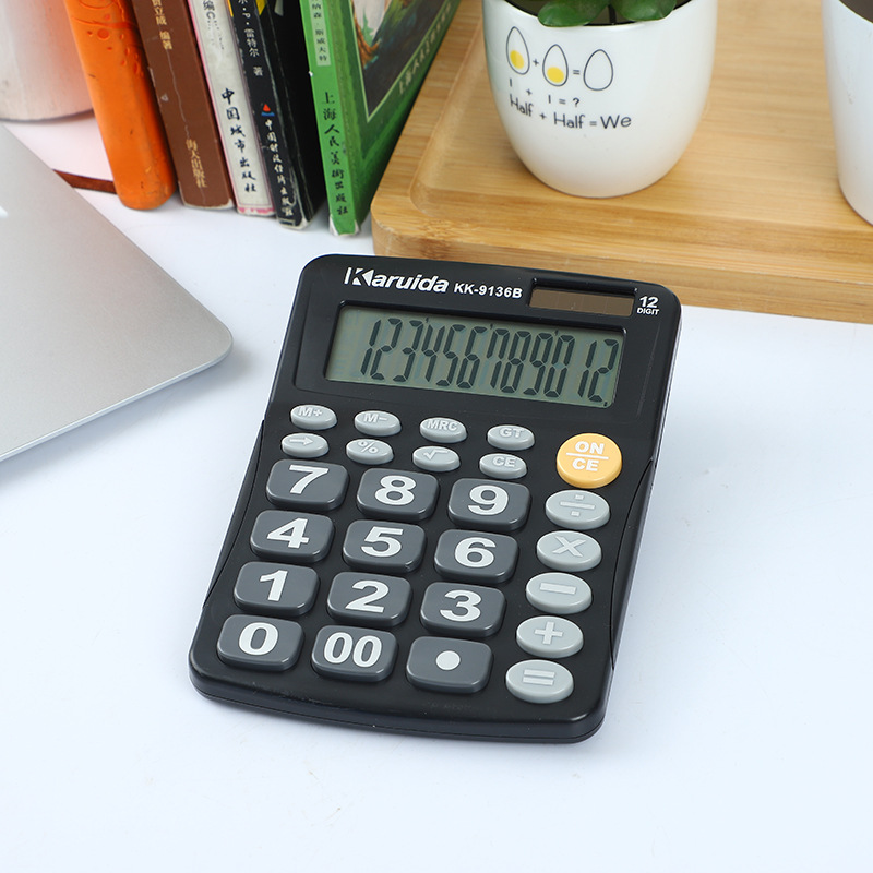 Calculadora de 12 Dígitos KK-9136B｜Botones Grandes para Oficina