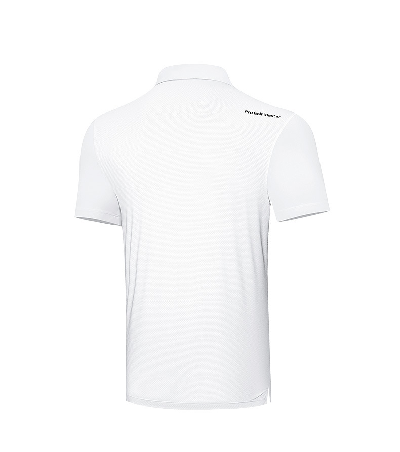 Áo polo nam golf PGM tay ngắn, cổ bẻ khóa kéo, vải thoáng khí thấm hút mồ hôi — Yf574-màu xanh lá cây ngải cứu, YF574-màu trắng, YF574-màu xanh nước biển chi tiết 12
