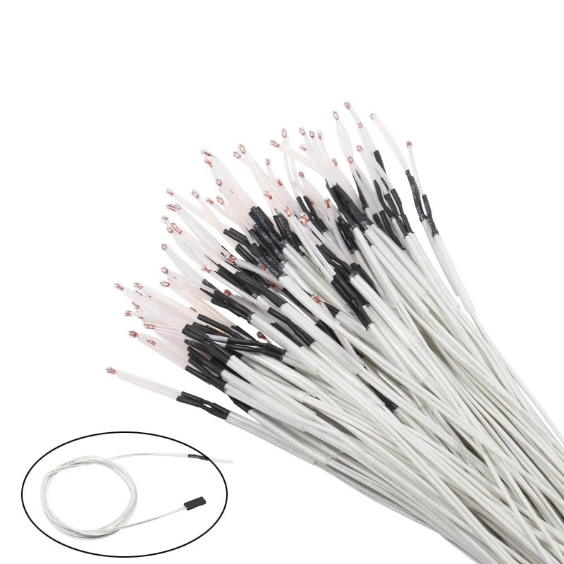 NTC 单端玻封热敏电阻温度传感器 3D打印机 100K 1% 3950耐200度