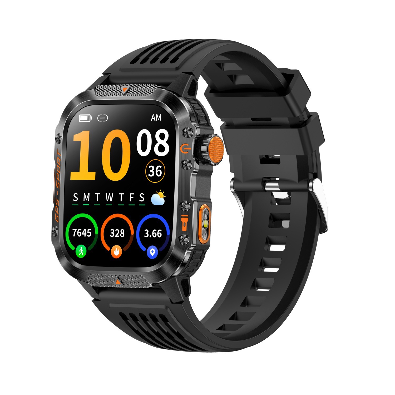HT36 Smartwatch Rugged Outdoor Sports Watch GPS Beidou Positioning Bluetooth Calling Heart Rate Monitoring_voghion.com
