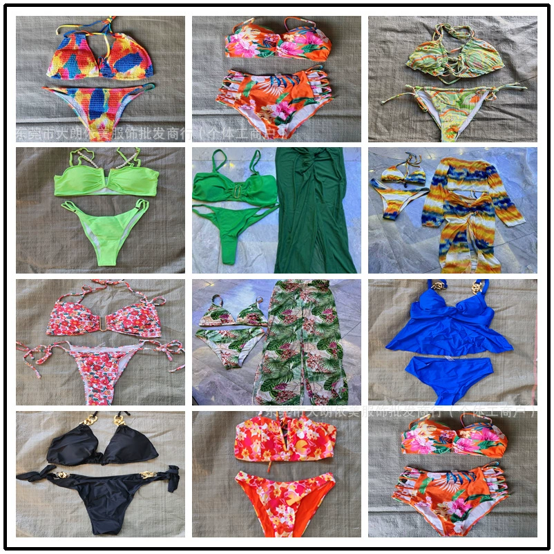 Оптовая продажа бикини, купальников и комплектов из трех предметов в стиле микс-энд-матч, европейского, американского и юго-восточноазиатского дизайна.