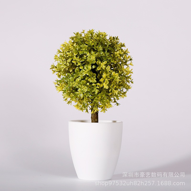 Simulación de plantas verdes, plantas en macetas, comercio electrónico, venta al por mayor, venta directa de fábrica, bola de hierba artificial de plástico, decoración del hogar, decoración del hogar image 8