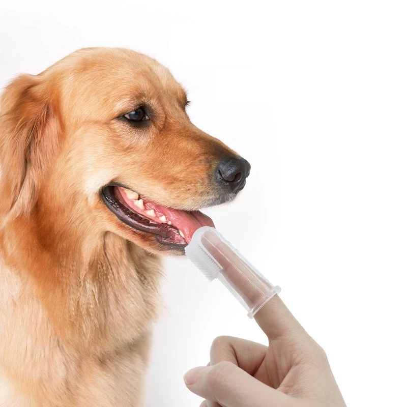 Cross-Border Pet Finger Toothbrush, Pet Toothbrush, Silicone Toothbrush, Puppy and Cat Finger Brush, Finger Toothbrush for Pets