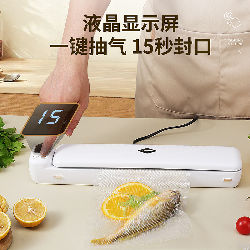 Automatic Home Vacuum Sealer Food Packaging Machine Small Fresh Preservation Sealing Machine Vacuum Bag Sealer Vacuum Compressor