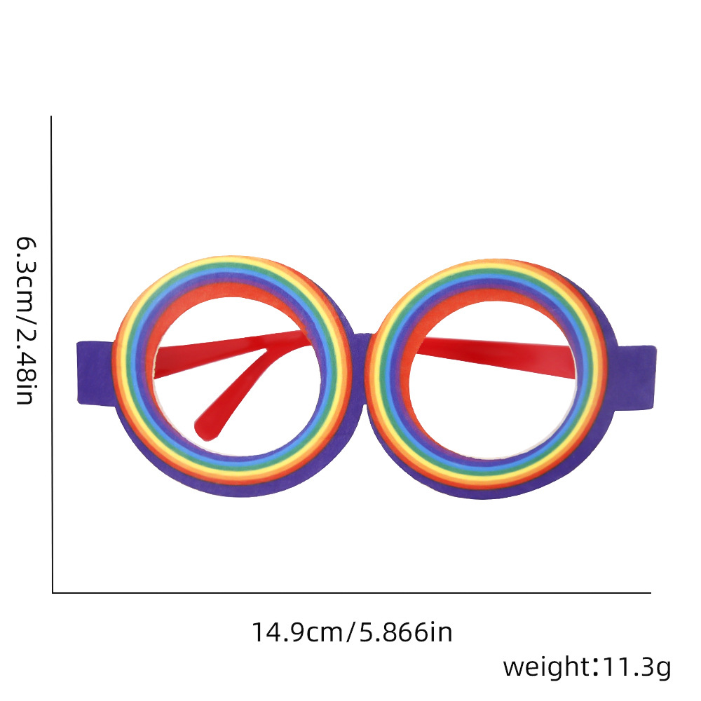 新款自豪日眼镜同性恋爱骄傲月派对聚会拍照道具PrideDay彩虹眼镜详情12