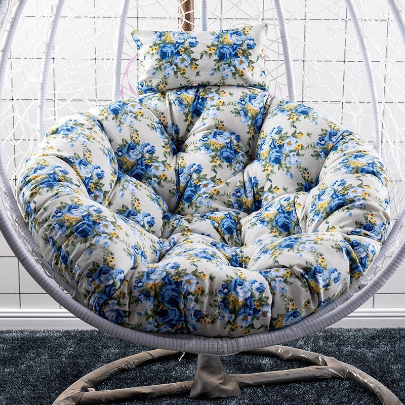 厚みのあるハンギングバスケットクッションスイングバードネスト籐椅子クッションシングルハンギングチェアクッション取り外し可能で洗えるラウンドクレードルチェアクッション|undefined