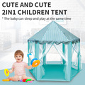 跨境专供儿童室内外六角网纱 小蒙古包折叠帐篷 过家家玩具游戏屋