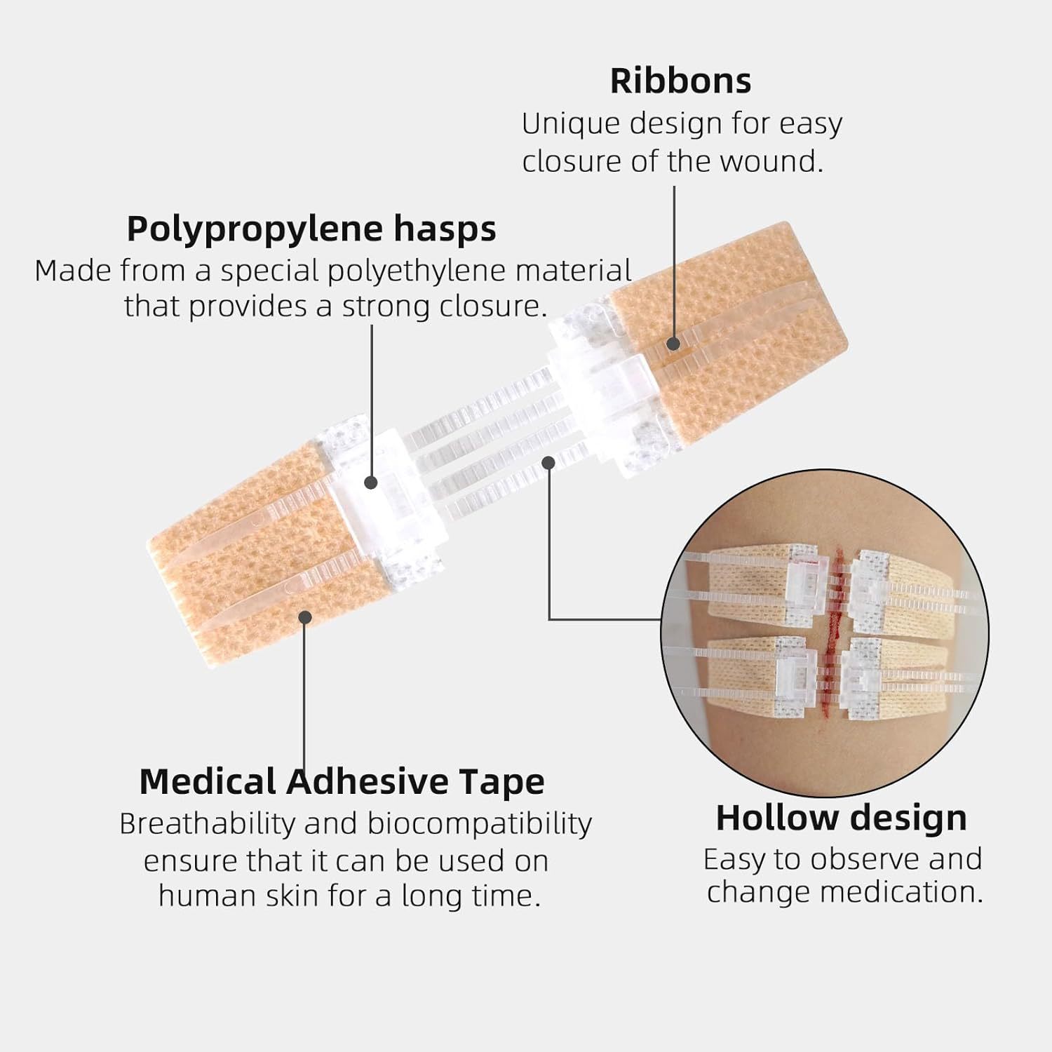 Two-way Lock Non-woven Fabric Pull Elastic Adhesive Bandage