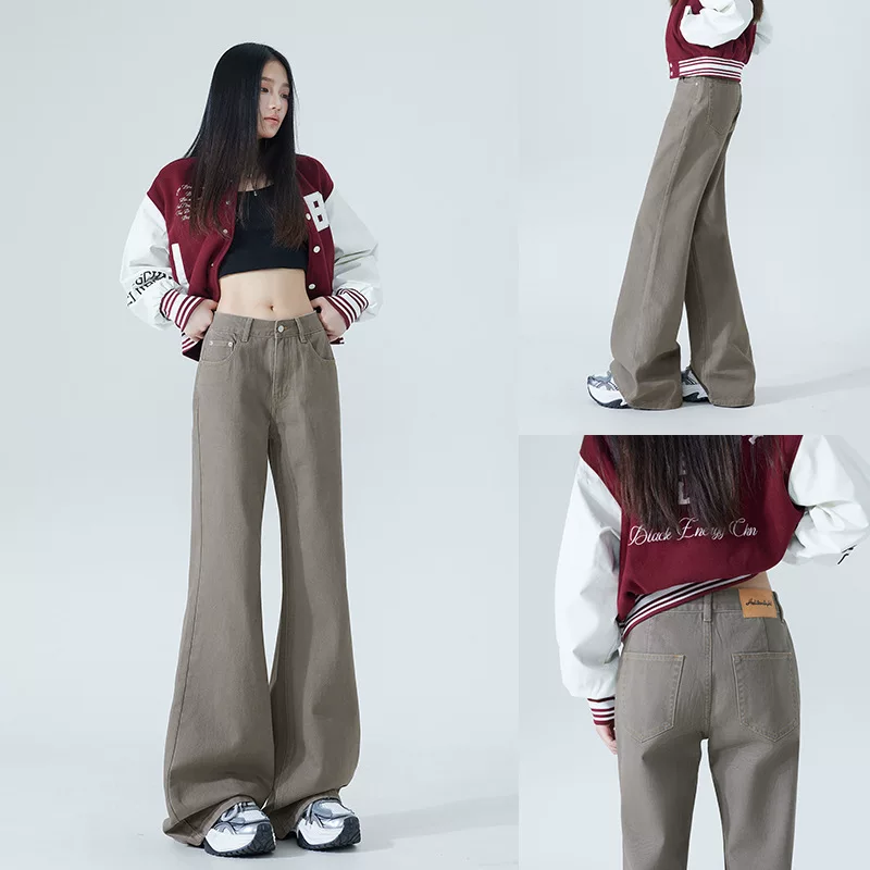 Autumn retro jeans for men and women, trousers, American style, loose fit