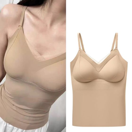 New Spring and Summer Luxury V-Neck Seamless Beauty Back Camisole Comfortable Inner Versatile Slim-Fit Women's Underwear