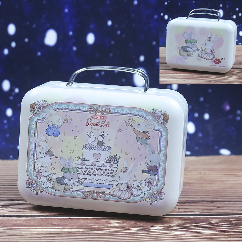 Retro maleta mini maleta caja de hierro caja de dulces monedero caja de monedas de regalo creativo caja de metal caja de embalaje