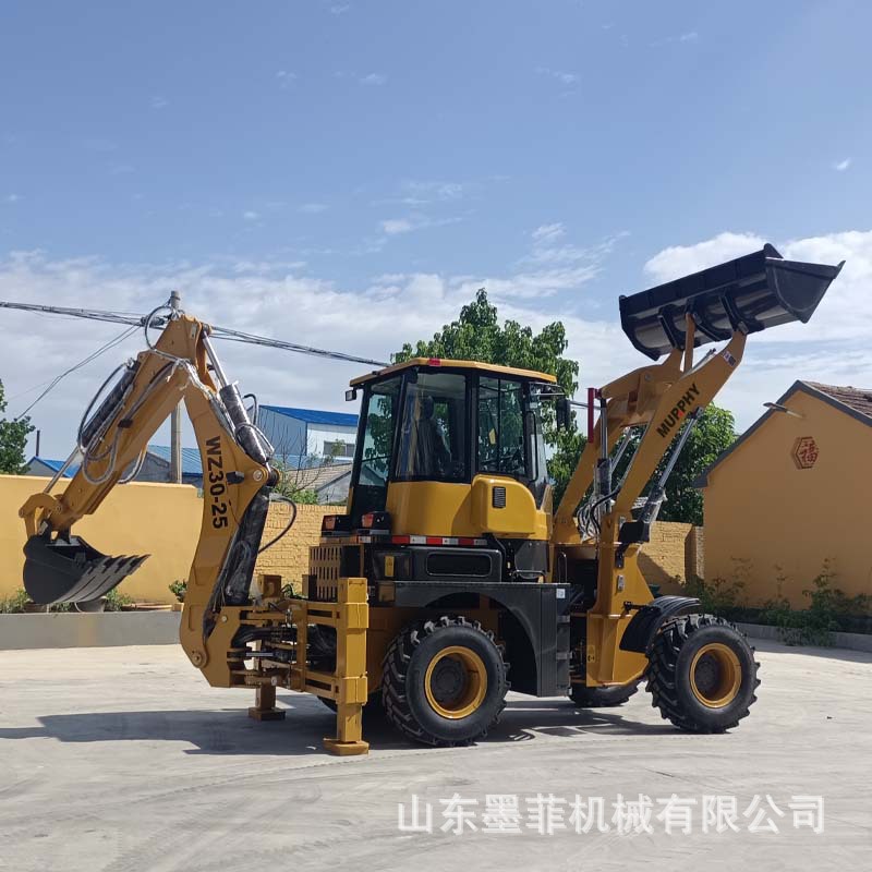 液压型轮式两头忙 挖掘装载一体机 工程铲车铲装车黑河供应