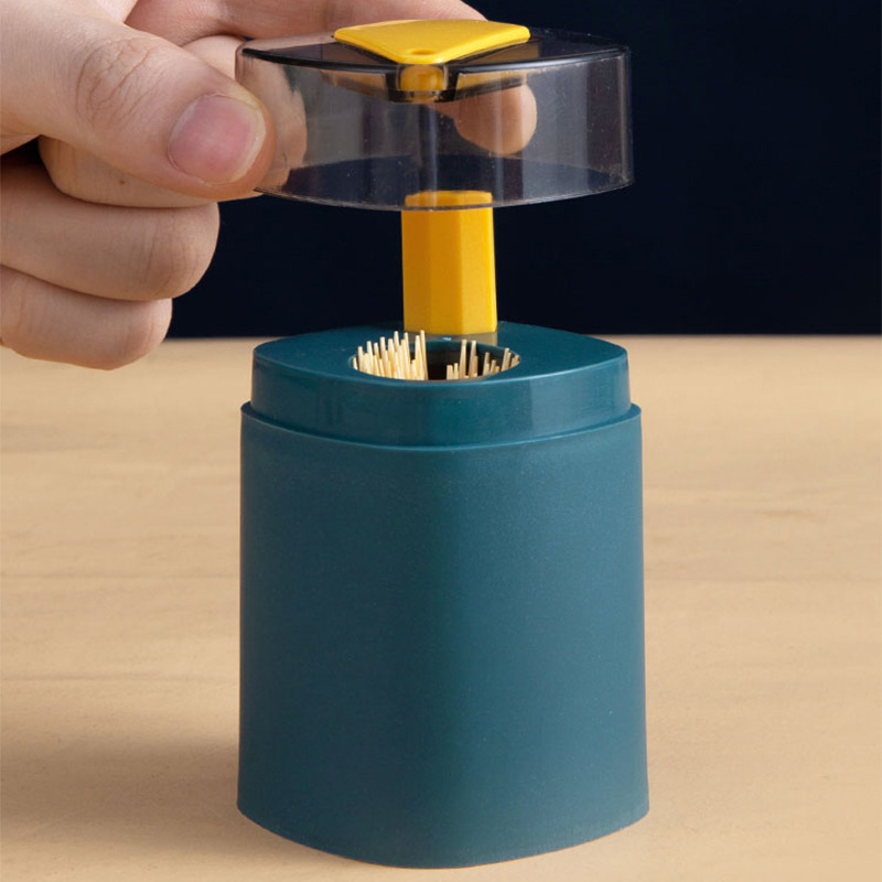Nueva caja de palillo de dientes tipo de prensa automática emergente titular de palillo de dientes Logotipo de impresión creativa caja de palillo de dientes portátil ventas directas de la fábrica
