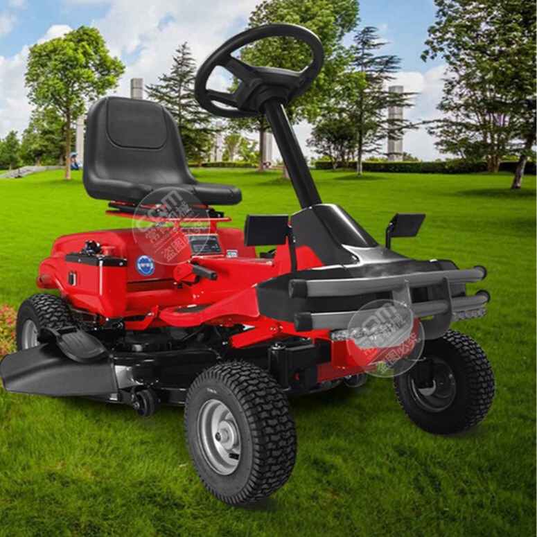 Ride-On Lawn Mower, Lithium Battery-Powered Riding Lawn Mower, Electric Riding Trimmer for Parks