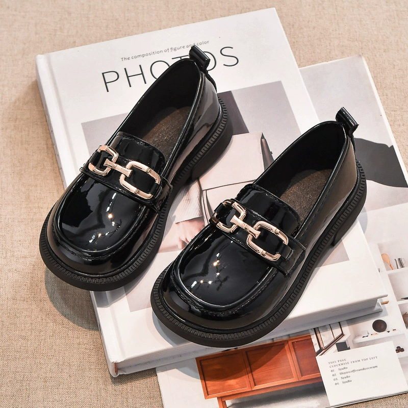 Footwear English style for leather shoes, children's loafers, shoes, British style, western style, soft sole