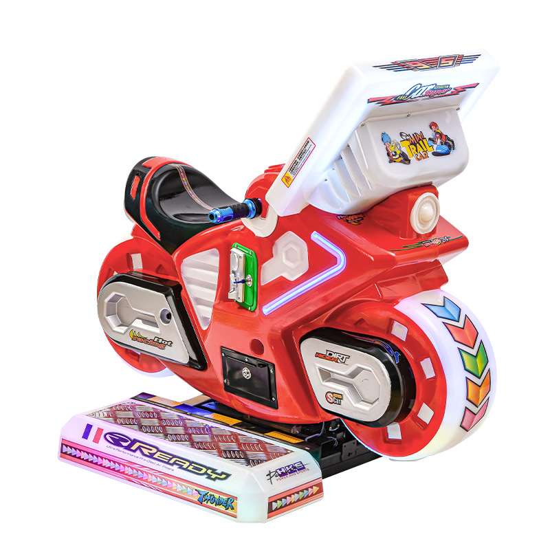 Nuevo TT pequeña máquina de juego de motocicleta código de escaneo moneda de pago pequeño coche mecedora 3D Máquina mecedora comercial eléctrica para niños