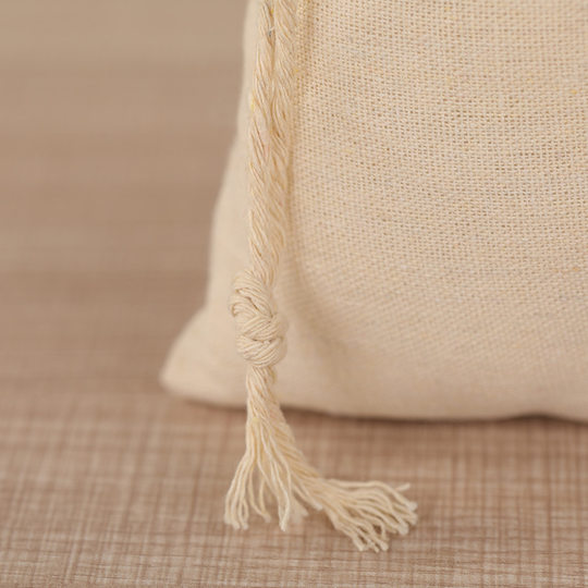 Custom Canvas Bundle Pocket Blank Rice Bag Shrink Rope Outgoing Shopping Daily Shoulder Storage Bag