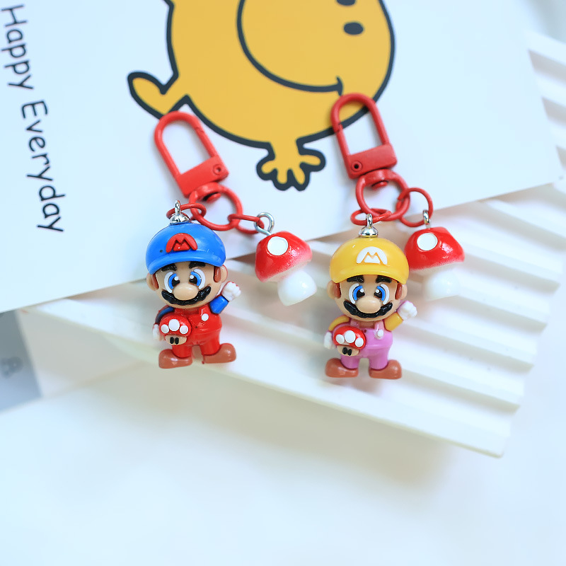 Creative Mario Keychain Bag Pendant 3D Soft Rubber Super Mario Doll Game Gift Wholesale in Stock Creative Mario Keychain Bag Pendant 3D Soft Rubber Super Mario Doll Game Gift Wholesale in Stock