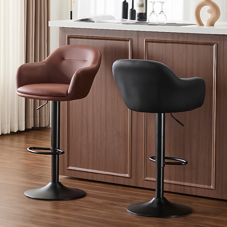 Silla de bar elevable y giratoria simple y lujosa, respaldo de taburete alto doméstico elevable, silla de cajero, silla de recepción