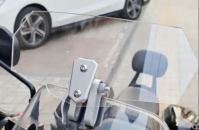 Vehicle High-Definition Windscreen — Motorcycle front windshield - section-a-crease-transparent-cast-aluminum-bracket