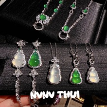 珠宝 绿玉髓玛瑙阳绿葫芦冰种吊坠锁扣项链 经典媲美翡翠福禄手链