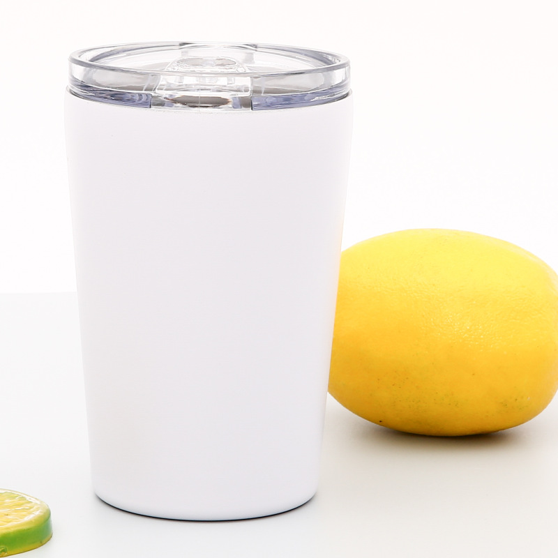 Taza de café de acero inoxidable 12oz/8oz, doble capa aislada, con tapa, taza de leche o viaje, venta directa de fábrica