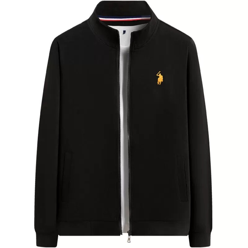 Paul Classy Authentic Men's Loose Casual Long-Sleeved Stand-Up Collar Zipper Sweatshirt Jacket Autumn and Winter Men's Dad Wear