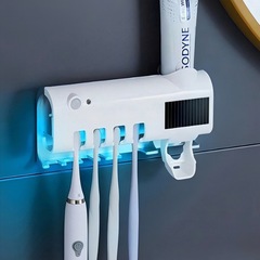 スマート歯ブラシスタンド紫外線消毒器穴なしトイレ壁掛け式ラック電動収納干し