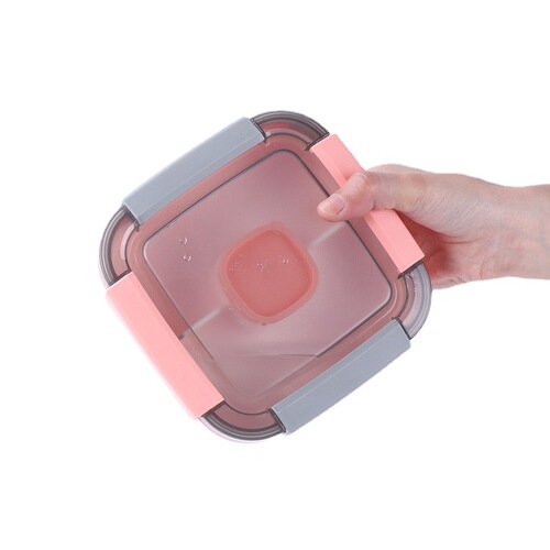 Nordic style double-layer plastic lunch box small compartment lunch box student portable microwaveable crisper box