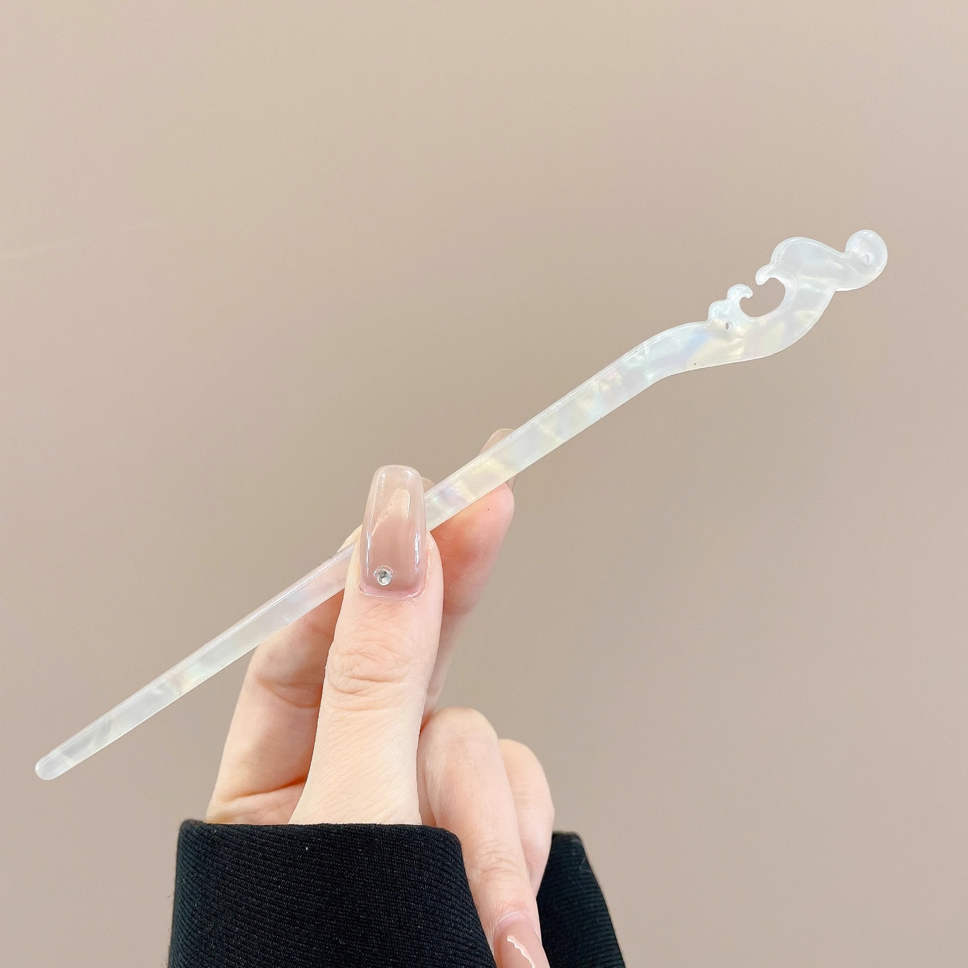 Horquilla de flores con flecos de estilo antiguo, temperamento femenino de alto nivel, escalón, horquilla de Hanfu, horquilla de cabello en la parte posterior de la cabeza, tocado de horquilla