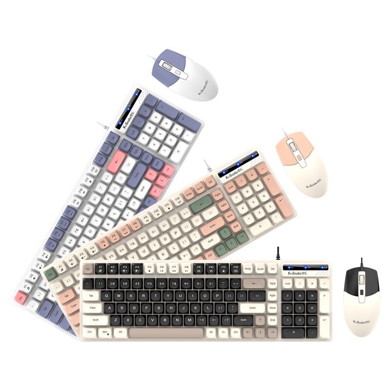Viper KM100 有線キーボードとマウスセット キーボードとマウス メカニカルな感触 カラーマッチング USB オフィス コンピューター ノートブック|undefined