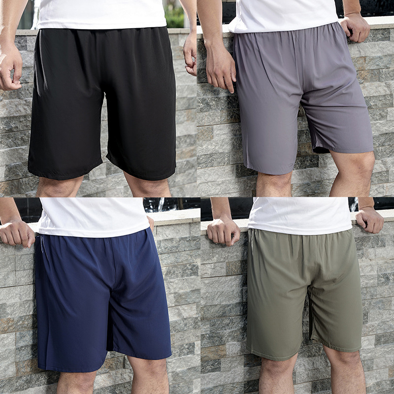 Summer Men's Cotton Silk Pajama Pants Thin Artificial Cotton Shorts Large Size Beach Pants Loose Five-point Pants Outer Wear Home Pants Summer Men's Cotton Silk Pajama Pants Thin Artificial Cotton Shorts Large Size Beach Pants Loose Five-point Pants Outer Wear Home Pants