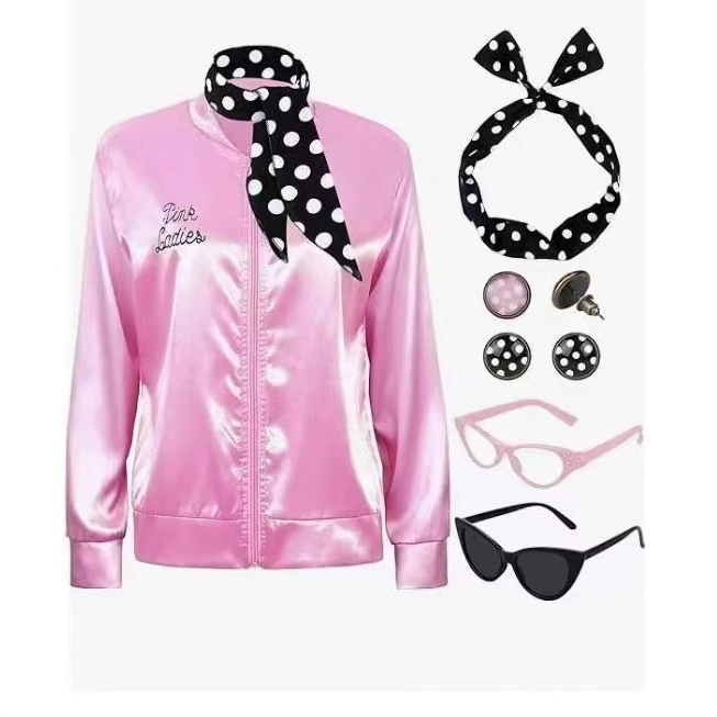 Пиджак Розовой Девушки Маскарад Сценический костюм Костюм для вечеринок Одежда для Хэллоуина Карнавальный Атласный Фестиваль Костюм