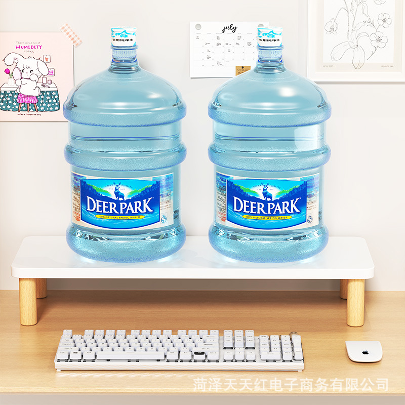 Wooden Monitor Riser Office Desktop Computer Support Arc Desktop Storage Rack Notebook Shelf