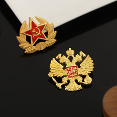 国境を越えた対外貿易で人気のあるソ連鎌ハンマー帽子の紋章ロシア双バッジ復古ソ連勲章アクセサリー