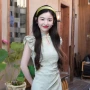 改良版夏季飞袖气质连衣裙