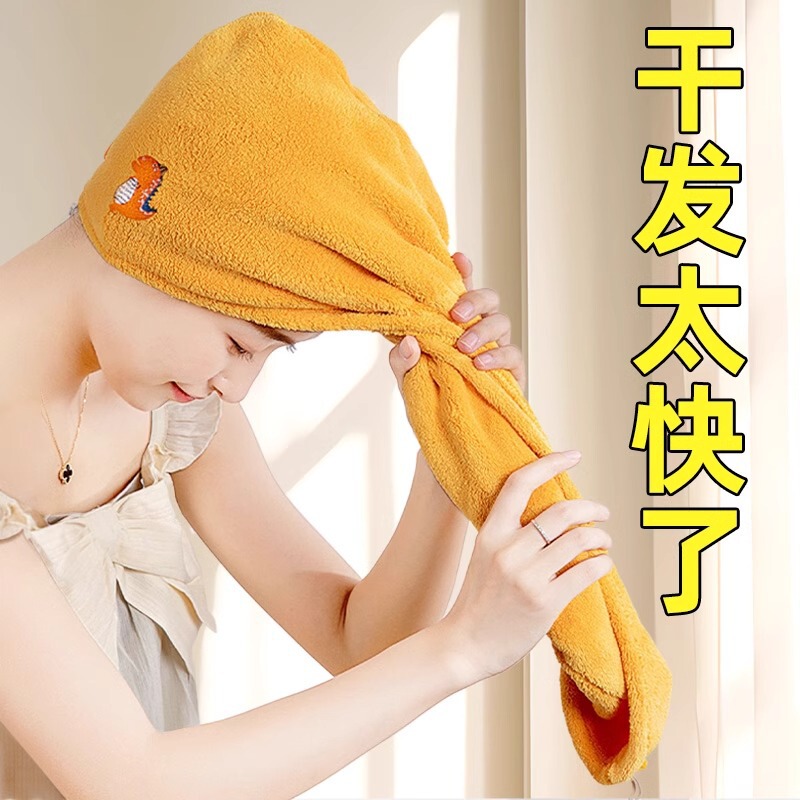 Women's Dry Hair Hat Water Absorbent Quick-drying Hair Wipe Towel Thickened Headscarf Long Hair Cute Shower Hat Dry Hair Towel Without Hair