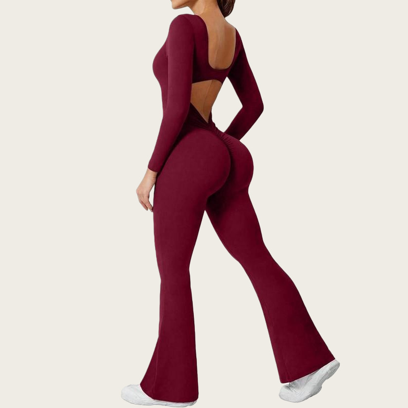 Yiwu Fengyu Clothing Wholesale Nylon High Elastic Fabric Sexy Outerwear Set Fitness Sports Yoga Jumpsuit