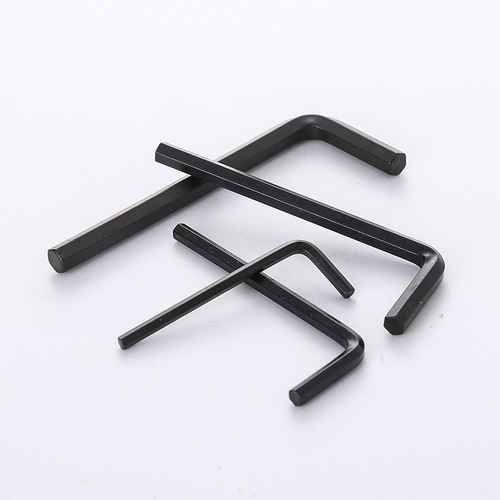 Black carbon steel flat head hexagonal wrench L-shaped industrial flat head T-shaped L-shaped simple inner hexagonal wrench tool