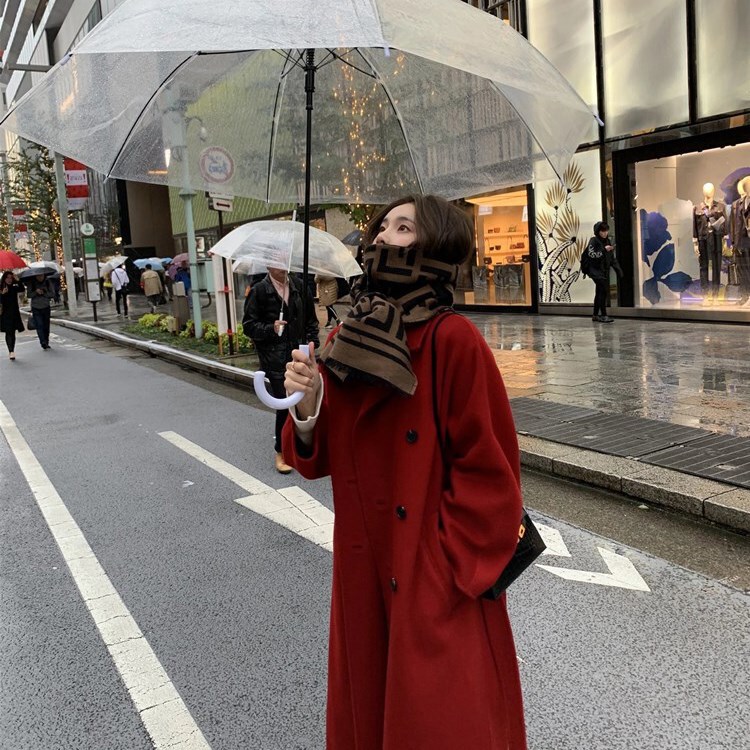 高版本FD围巾男女情侣款羊绒披肩ff双面百搭长款围脖两用秋冬季|undefined