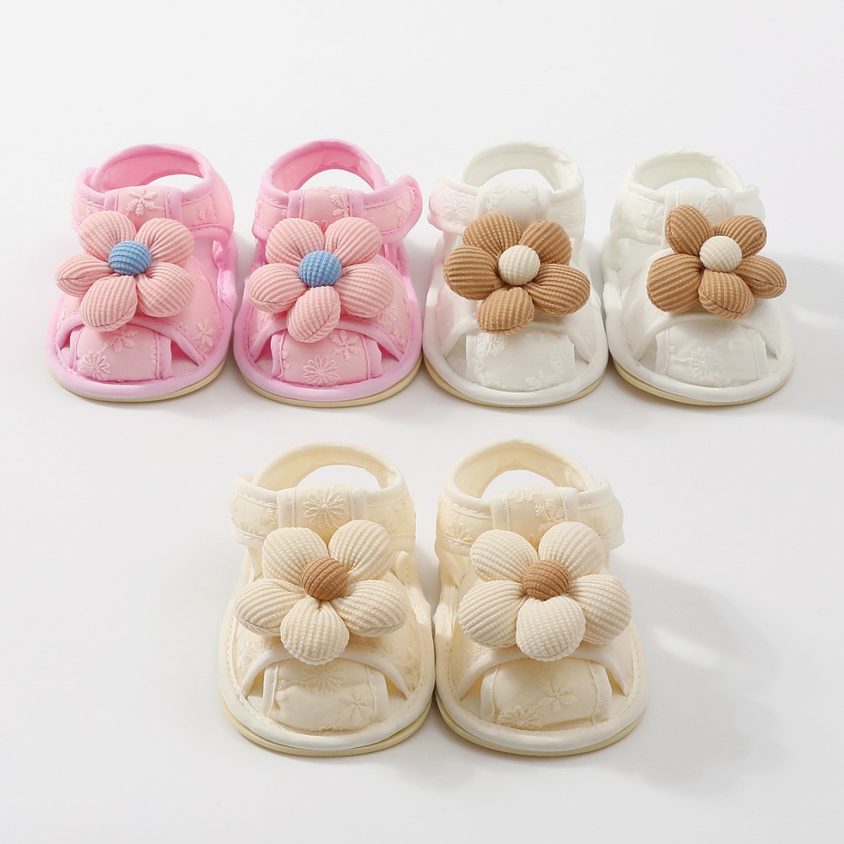 Beef Tendon Bottom Baby Sandals Summer Infant 0-6-12 Months Baby Girl Shoes Princess Shoes Soft Sole Toddler Shoes