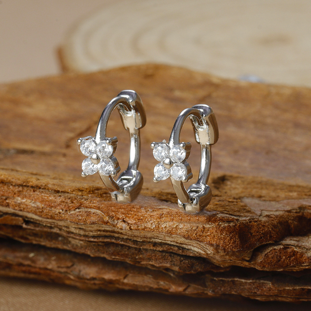 1 Par Elegante Geométrico Gotitas De Agua Enchapado Cobre Circón Pendientes De Gota Aretes display picture 9