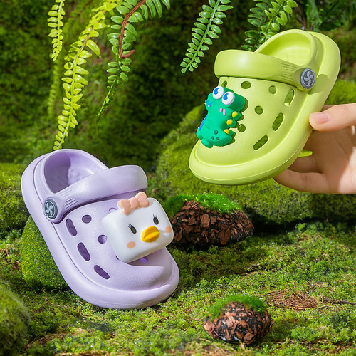 Children's Slippers Summer Baby Boys Cartoon Cute Croc Shoes Girls Indoor Non-Slip Soft Bottom Infant Toddler Slippers