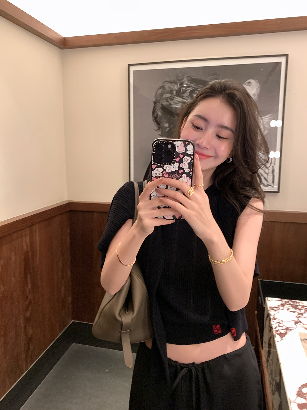 네이비 블루 가디건