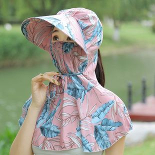 Spring and summer outdoor sun hat riding electric car sun protection hat shawl integrated UV protection hat cycling can not be turned over